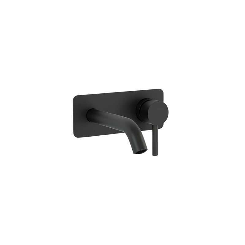 Ravine Two Hole Wall Mounted Basin Mixer - Matte Black